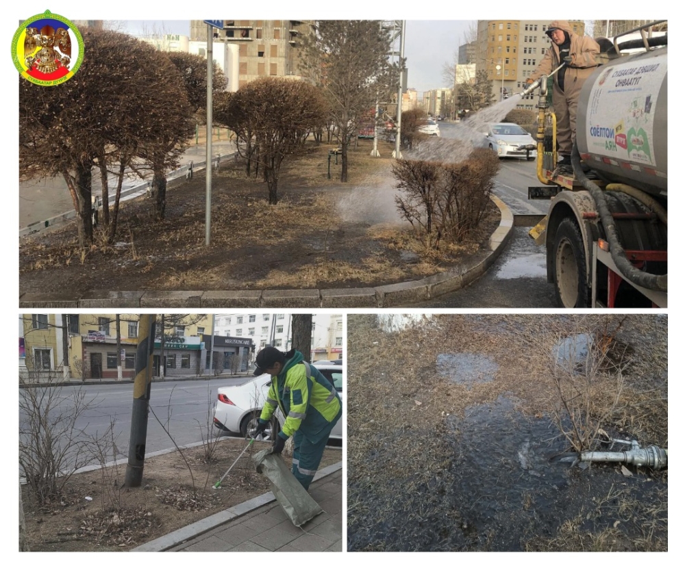 ХЭН ЮУ ХИЙВ| Сүхбаатар дүүрэг: ЗҮЛЭГТ ТАЛБАЙ, МОД, БУТ СӨӨГТ хаврын цэнэг усалгаа хийлээ