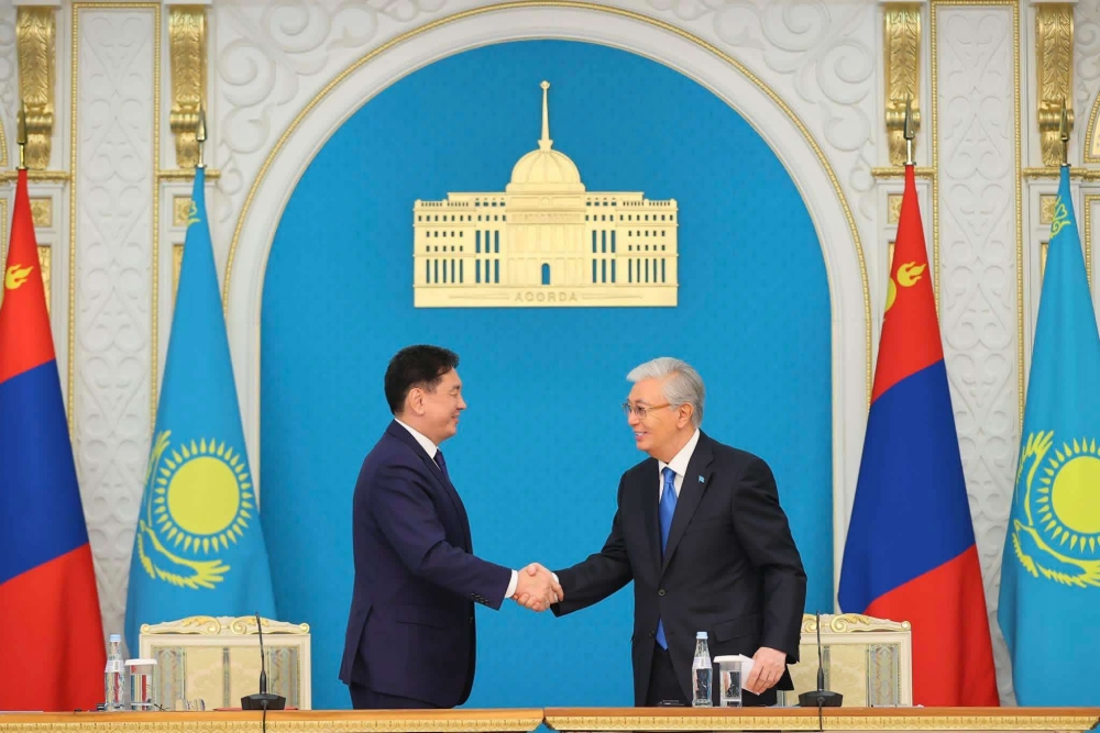 Ерөнхийлөгч У.ХҮРЭЛСҮХ, К.ТОКАЕВ нар албан ёсны хэлэлцээний үр дүнг мэдэгдэв